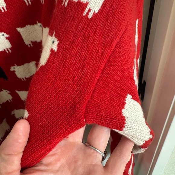 Rowing Blazers/Warm and Wonderful Diana Red Sheep Pattern Sweater - Picture 7 of 13